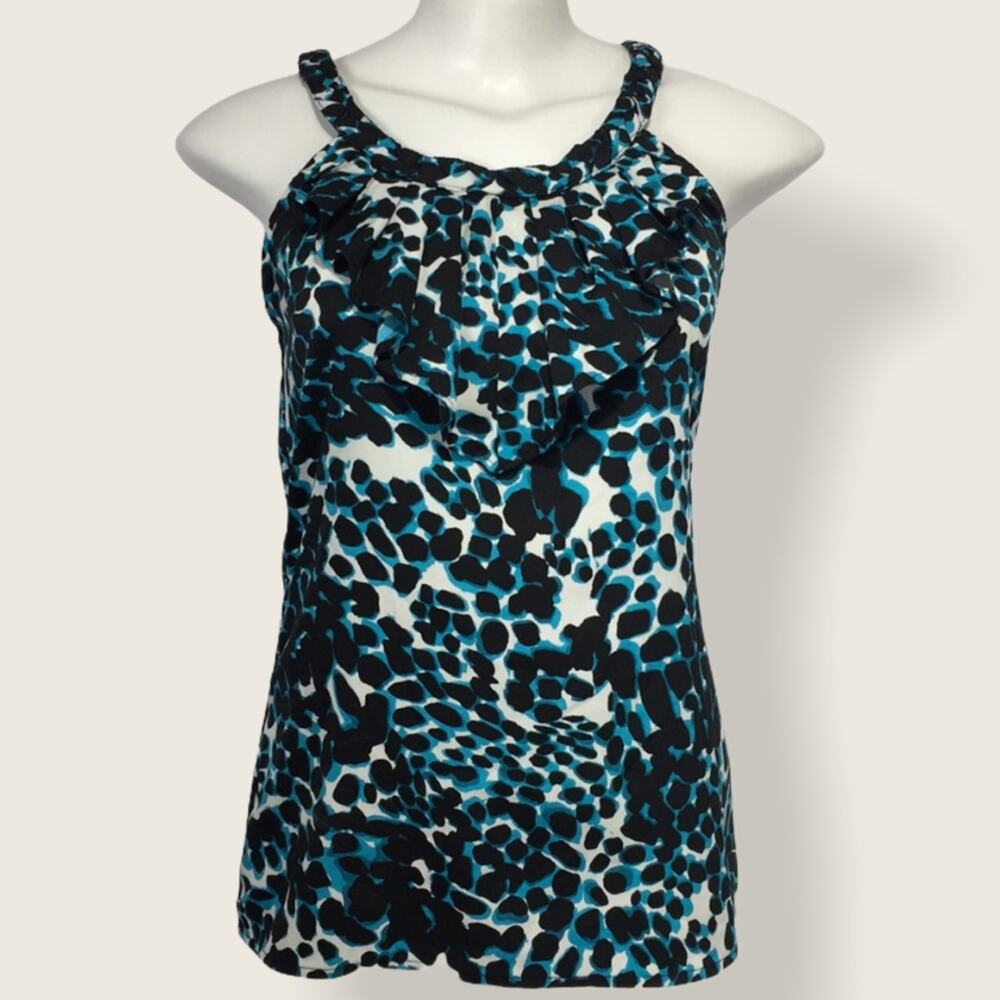 Banana Republic Braided Collar Ruffle Top Sz XS